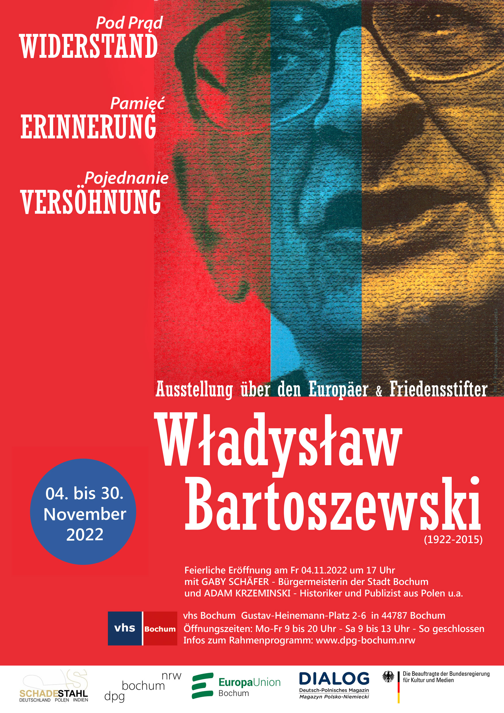 Plakat zur Ausstellung in der vhs Bochum im Nov 2022